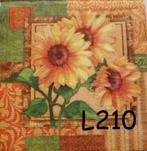 OPRUIMING servetten decoupage – zonnebloemen L210 - 7x, Verzenden, Nieuw, Materiaal