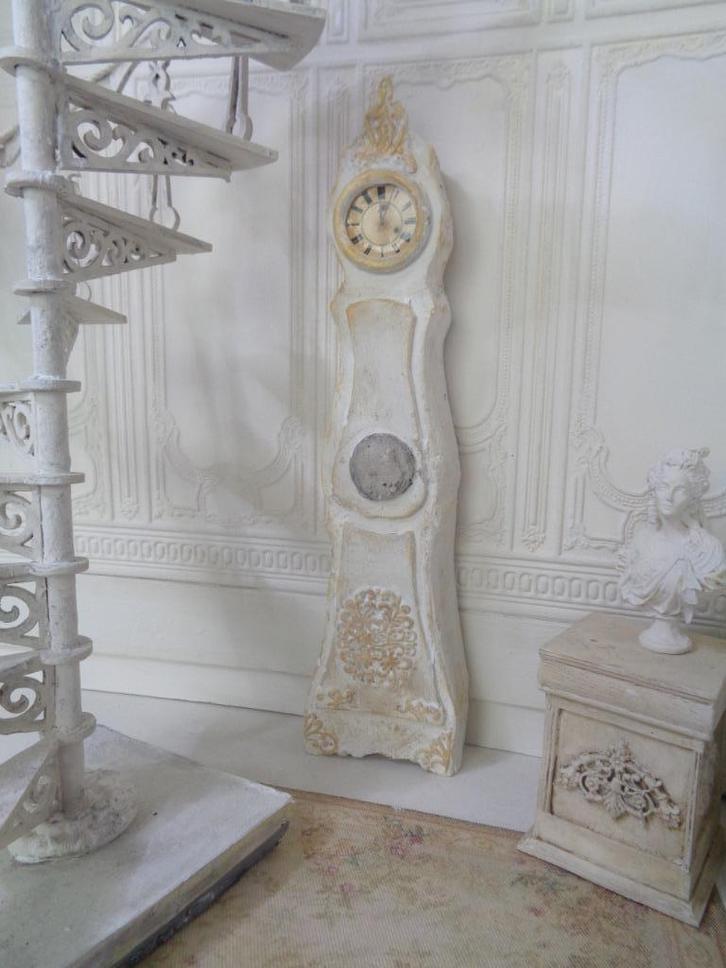 Brocante Mora klok , Poppenhuis 1:12…(FotoNr F40)*, Verzamelen, Poppenhuizen en Toebehoren, Nieuw, Poppenhuis, Ophalen of Verzenden