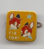 Fix en Foxi strip- tekenfilm. emaille vintage broche, Verzamelen, Speldjes, Pins en Buttons, Verzenden, Zo goed als nieuw