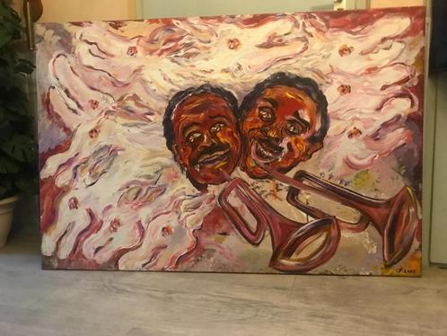Schilderij Fernanda Laas Vintage Acryl verf., Antiek en Kunst, Kunst | Schilderijen | Klassiek, Ophalen