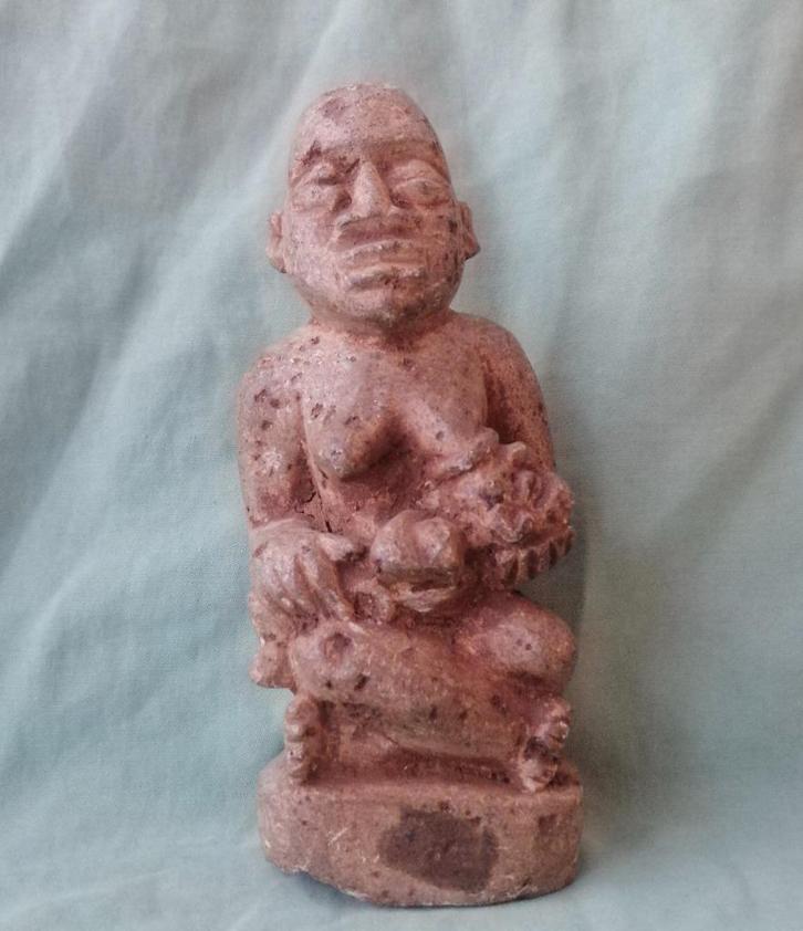 BAKONGO graf beeldje van soapstone [speksteen]., Antiek en Kunst, Kunst | Niet-Westerse kunst, Ophalen of Verzenden