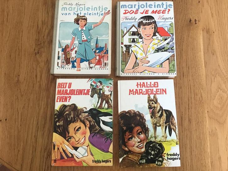 4 Boeken van Marjoleintje, geschreven door Freddy Hagers., Boeken, Kinderboeken | Jeugd | 10 tot 12 jaar, Zo goed als nieuw, Ophalen of Verzenden
