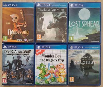 6 playstation 4 spellen z.g.a.n. beschikbaar voor biedingen