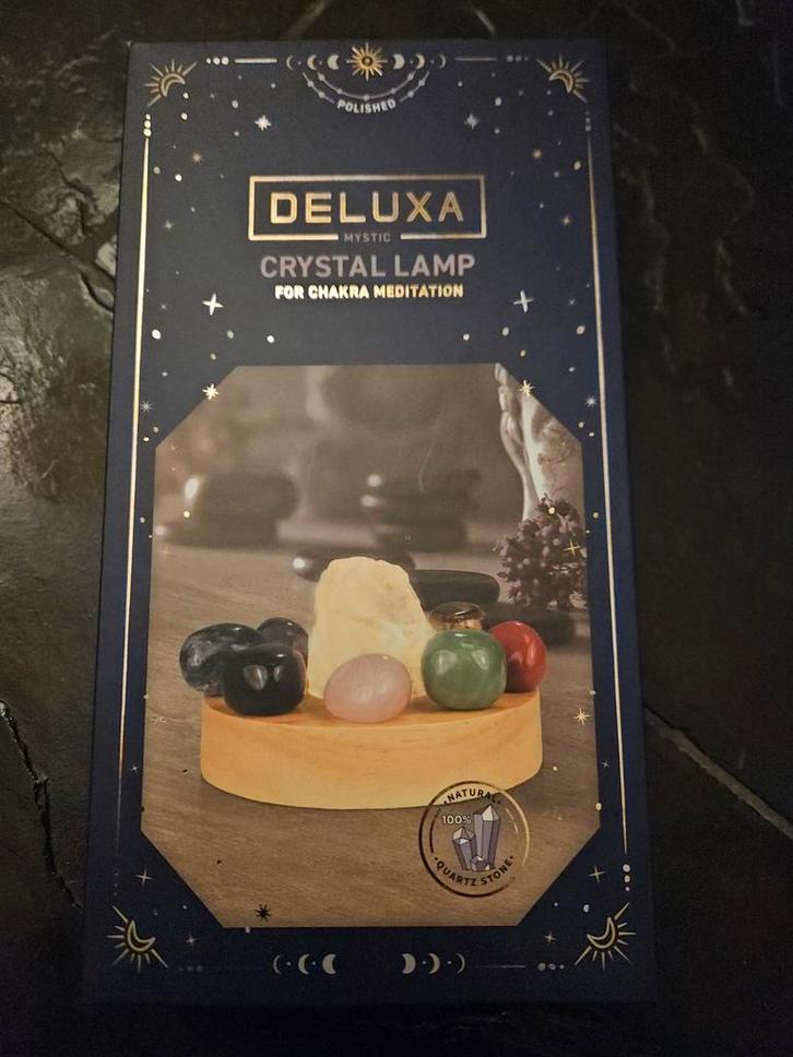Crystal Lamp voor Chakra Meditatie, Huis en Inrichting, Lampen | Vloerlampen, Nieuw, Minder dan 100 cm, Glas, Overige materialen