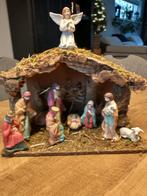 Kerststal met porseleinen beeldjes, Ophalen of Verzenden