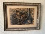 Jan Gregoor Schilderij Tekening Stilleven Bieten In Mand, Antiek en Kunst, Ophalen of Verzenden
