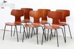 Fritz Hansen Teak Jacobsen Stoelen Vintage Deens Design, Ophalen, Gebruikt, Retro Plywood Cassina B&B Italia Knoll De Sede Vitra Jaren