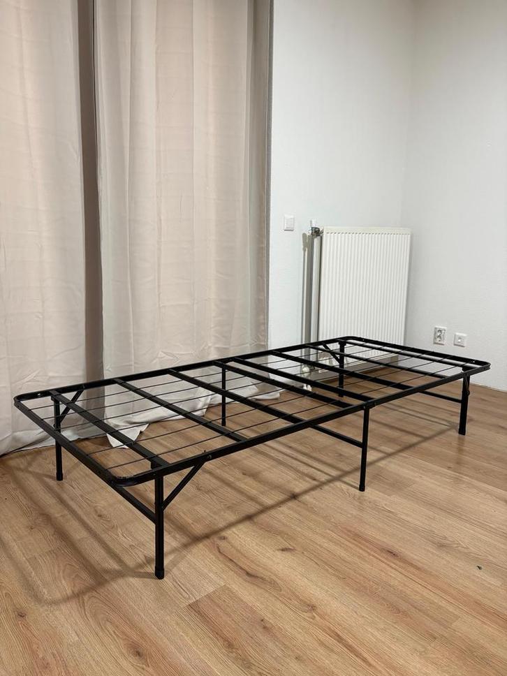 Metalen Bedframe Tweepersoons, Huis en Inrichting, Slaapkamer | Bedden, Tweepersoons, Metaal, Zwart, Verstelbaar, Ophalen of Verzenden