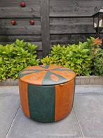 Mooie VINTAGE retro opberg poef Marakech, Minder dan 50 cm, Rond, Ophalen of Verzenden, Zo goed als nieuw