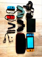 Nintendo Switch V2 + 2 extra Joy Cons + Accessoires, Ophalen of Verzenden, Zo goed als nieuw, Met 3 controllers of meer, Switch 2019 Upgrade