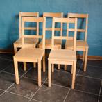 Massief houten stoelen (20 stuks beschikbaar), Huis en Inrichting, Ophalen, Gebruikt, Bruin, Vijf, Zes of meer stoelen