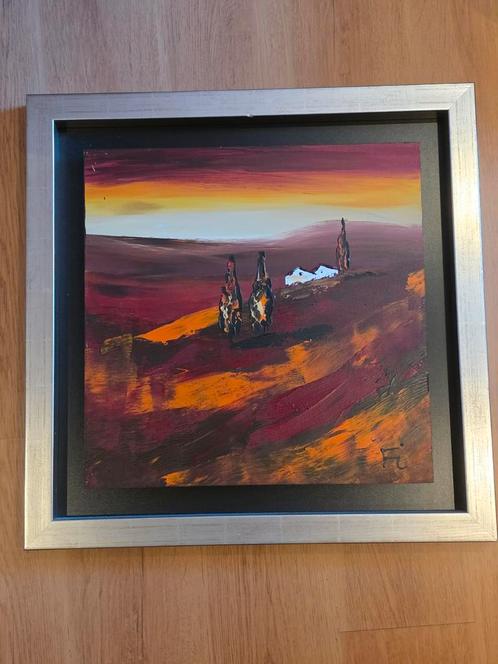 Expressionistisch schilderij - Landschap met Bomen, Antiek en Kunst, Kunst | Schilderijen | Klassiek, Ophalen