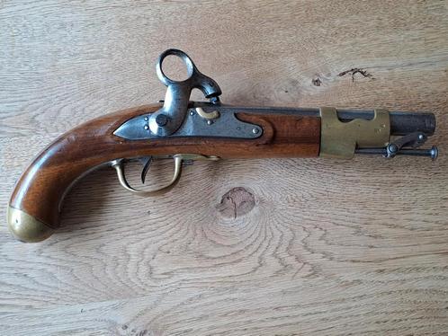 NL Cavalerie Ruiter Percussie Pistool m1822 met ringhaan, Verzamelen, Militaria | Algemeen, Landmacht, Overige typen, Nederland