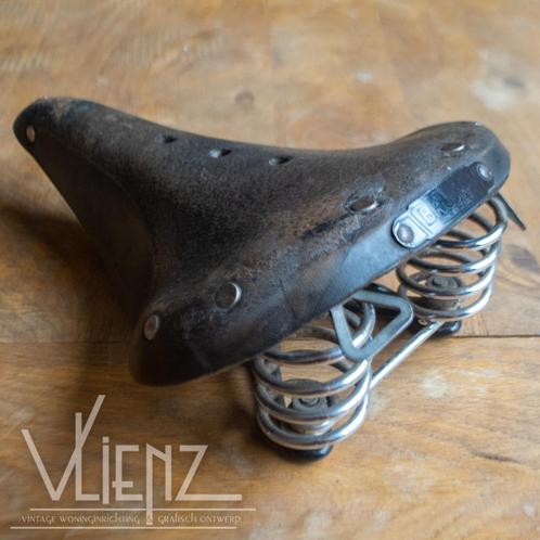 Vintage, retro, leren Brooks zadel, fietszadel, Fietsen en Brommers, Fietsonderdelen, Gebruikt, Oldtimer, Zadel, Ophalen of Verzenden