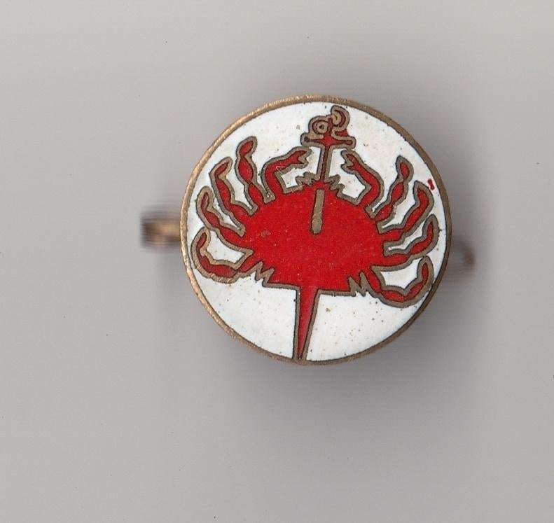 KWF Kankerbestrijding emaille broche, Verzamelen, Speldjes, Pins en Buttons, Gebruikt, Niet vindbaar, Niet vindbaar, Speldje of Pin