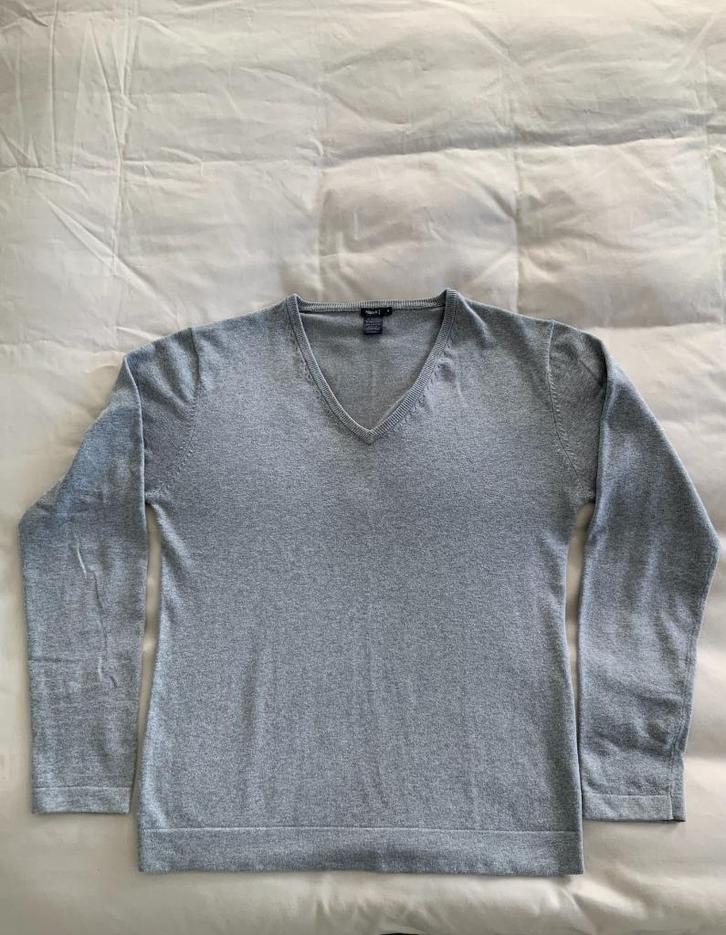 Grijze V-hals trui, Filippa K man, maat M, Kleding | Heren, Truien en Vesten, Zo goed als nieuw, Maat 48/50 (M), Grijs, Ophalen of Verzenden