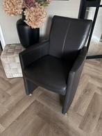 6 hele mooie en nette echt leren eetkamerstoelen H&H, Huis en Inrichting, Stoelen, Ophalen, Leer, Zo goed als nieuw, Vijf, Zes of meer stoelen
