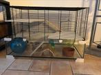 Ferplast Knaagdierenkooi Karat 80 Zwart&Transparant, Gebruikt, Hok, Hamster, 75 tot 110 cm