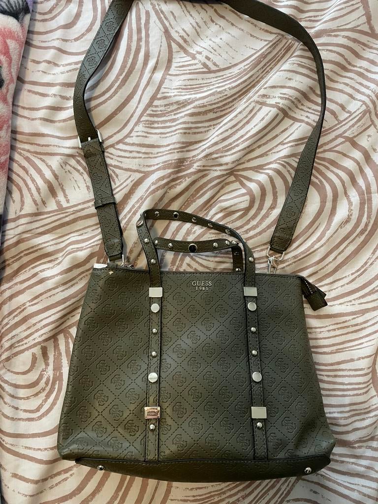 Guess damestas groen, Ophalen of Verzenden, Zo goed als nieuw, Groen, Leer