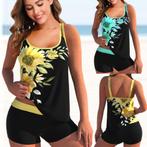 Tankini zwart geel groen 34 36 38 40 42 44 46 48 50 52 54, Kleding | Dames, Badmode en Zwemkleding, Nieuw, Bikini, Ophalen of Verzenden