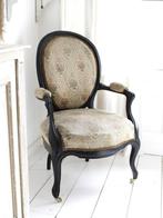 FRANSE FAUTEUIL MET BLOEMETJES STOF, Ophalen