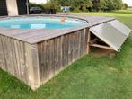 Compleet zwembad met ombouw en verwarming op solar-panelen, Tuin en Terras, Zwembaden, Ophalen, Gebruikt, 80 tot 120 cm, Rond