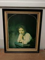 Schilderij “Meisje in venster” Rembrandt 1645 - Reproductie, Antiek en Kunst, Kunst | Schilderijen | Klassiek, Ophalen of Verzenden