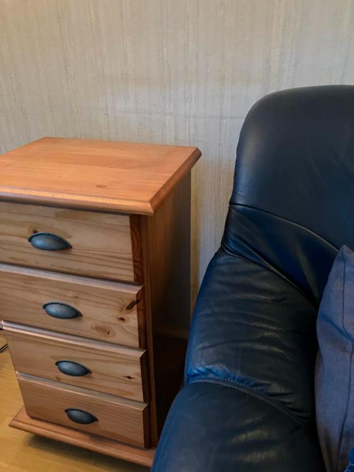 Houten Ladekastje met 4 laden, Huis en Inrichting, Kasten | Ladekasten, Gebruikt, Minder dan 100 cm, Minder dan 50 cm, 25 tot 50 cm