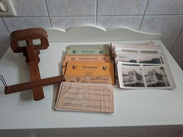 Stereoscoop met veel kaarten - verzamelobject beschikbaar voor biedingen