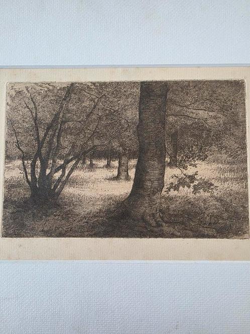 Jan Weissenbruch - Bosgezicht Ets, Antiek en Kunst, Kunst | Etsen en Gravures, Ophalen of Verzenden