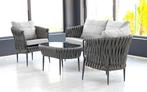 Tuin Loungeset Paco 4-persoons geweven rattan LEEGVERKOOP, Ophalen, Nieuw