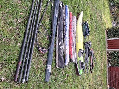 Windsurfset Compleet, Watersport en Boten, Windsurfen, Zo goed als nieuw, Complete set, 250 tot 300 cm, Met vin(nen), Met draagtas