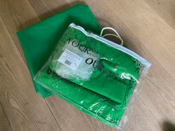 Greenscreen achtergronddoek Bresser 3x6M + gratis extra doek beschikbaar voor biedingen