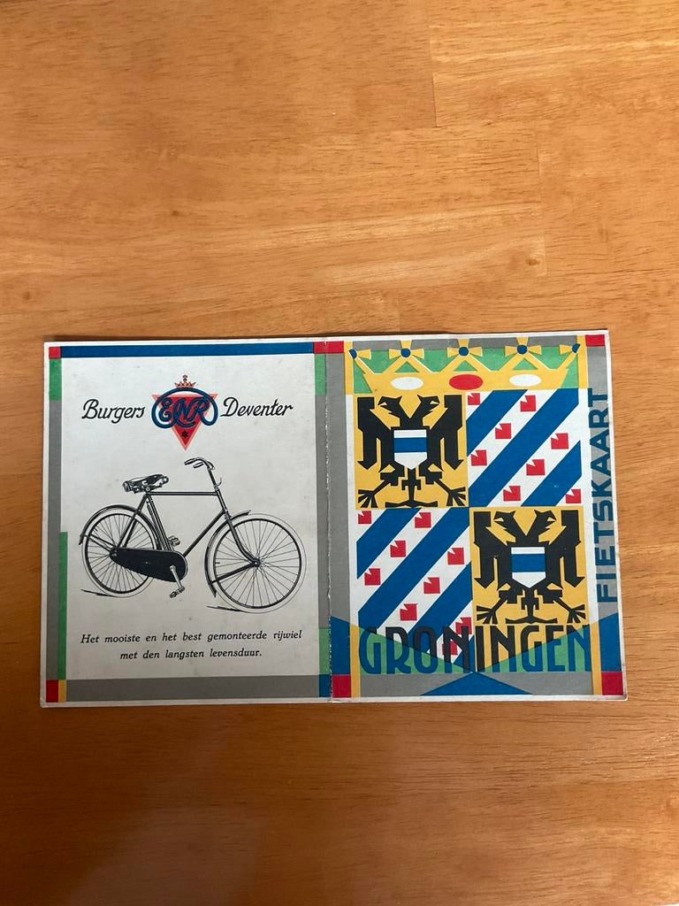 Groningen - Burgers ENR Deventer Fietskaart, Verzamelen, Ophalen of Verzenden, Zo goed als nieuw, Verpakking