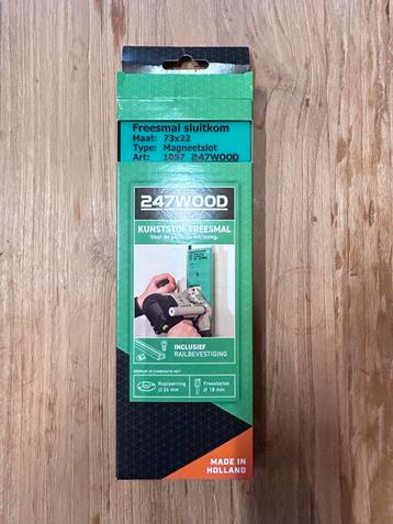 247WOOD Freesmal Sluitplaat 73x22 - Magneetslot beschikbaar voor biedingen
