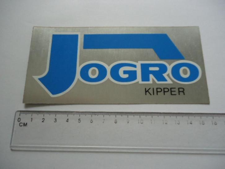 sticker oud JOGRO KIPPER groot ammers machine grondverzet, Verzamelen, Stickers, Zo goed als nieuw, Bedrijf of Vereniging, Verzenden