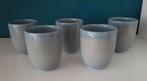 Vijf blauw/grijze van Kempen en Begeer mokken - nieuw, Tuin en Terras, Rond, Nieuw, Ophalen of Verzenden, Aardewerk
