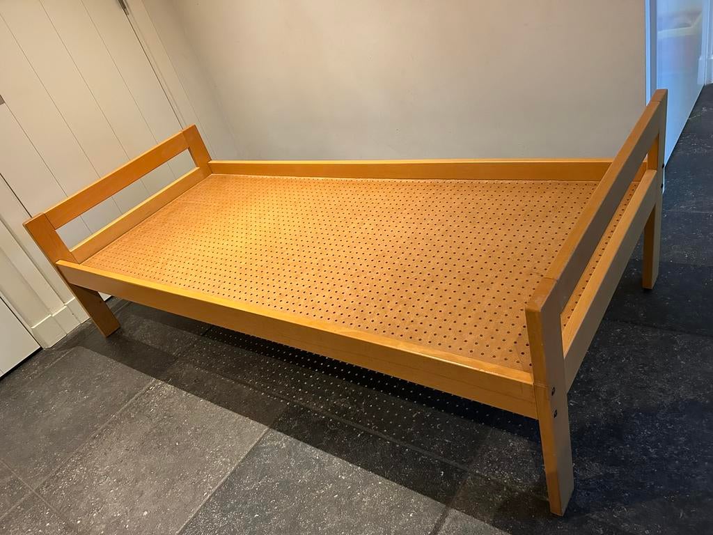 Beukenhouten bed 190x80 cm, Ophalen, Gebruikt, Eenpersoons, Hout