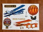 Junker G.31. Voisin-Flugzeug. Luchtballon., Ophalen of Verzenden, Gebruikt, Kaart, Foto of Prent