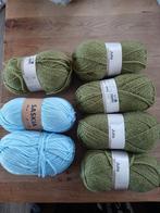 Julia zeeman garen groen 5x100gram 2xsaskia 2 x happy tape, Ophalen of Verzenden, Nieuw, Breien of Haken, Wol of Garen