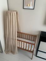 Woodies Vintage wiegje incl hemeltje en matras, Ophalen, Zo goed als nieuw, Minder dan 140 cm, Matras