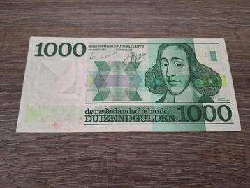 Biljet 1000 gulden Spinoza, 1972 beschikbaar voor biedingen