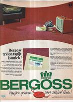 Retro reclame 1964 Bergoss Oss tapijt met een TV, Overige typen, Ophalen of Verzenden