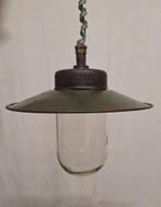 Frans industriële hanglamp geëmailleerde kap + merkteken, Ophalen of Verzenden