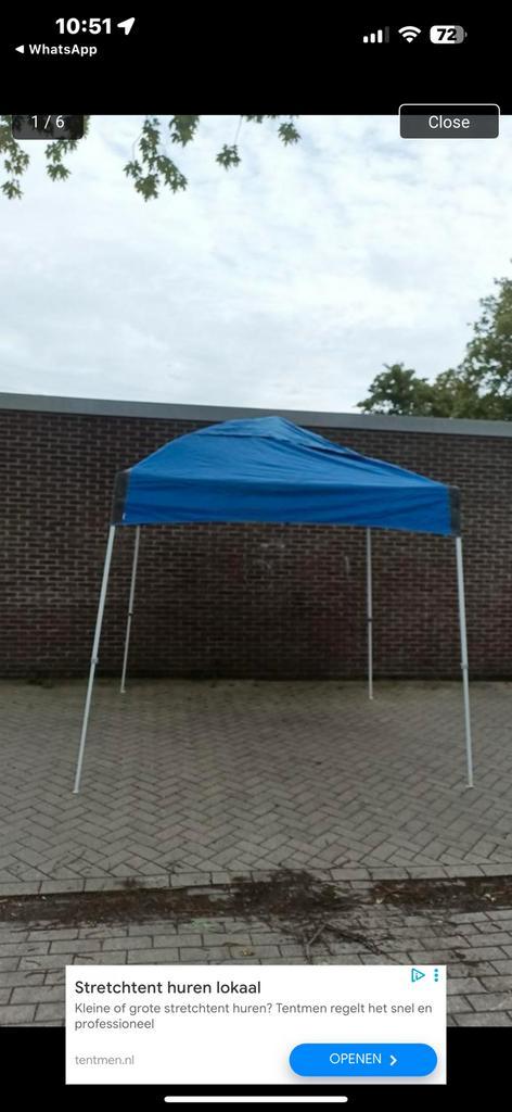 Hoogwaardige 3x3 meter stretchtent, Tuin en Terras, Partytenten, Zo goed als nieuw, Partytent, Minder dan 5 meter, Minder dan 4 meter
