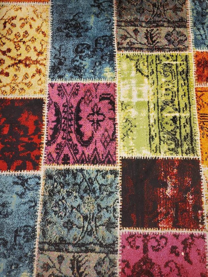 Vloerkleed – Patchwork stijl (200 x 290 cm), Huis en Inrichting, Stoffering | Tapijten en Kleden, Gebruikt, 200 cm of meer, 200 cm of meer