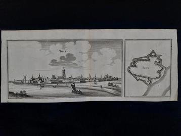 26 / plattegrond van Tiel Gravure uit 1659 van C. Merian beschikbaar voor biedingen