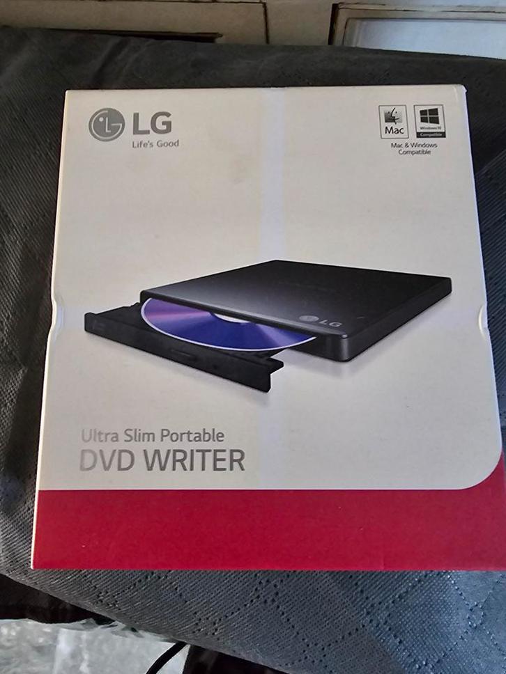 LG Ultra Slim Portable DVD Writer - Nieuw!, Computers en Software, Optische drives, Nieuw, Extern, MacOS, Windows, Cd, Dvd, Ophalen of Verzenden
