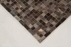 Vloerkleed Leather patch Mosaic d.grijs 160 x 230, Hasselt, 150 tot 200 cm, Ophalen of Verzenden, B2B Carpets