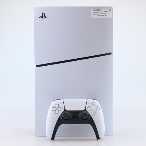 Playstation 5 Slim 1TB Disc Edition incl Controller, Spelcomputers en Games, Spelcomputers | Sony PlayStation 5, Zo goed als nieuw